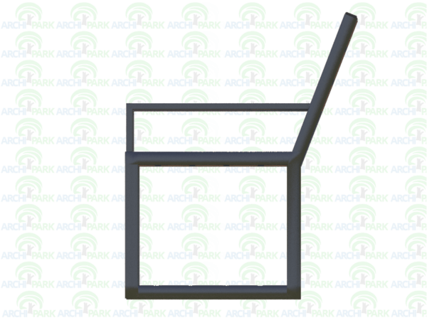 Ławka parkowa 4 z oparciem i podłokietnikami | Bok
