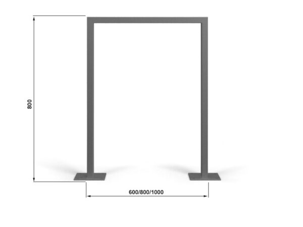Stojak rowerowy U-1 | wymiary
