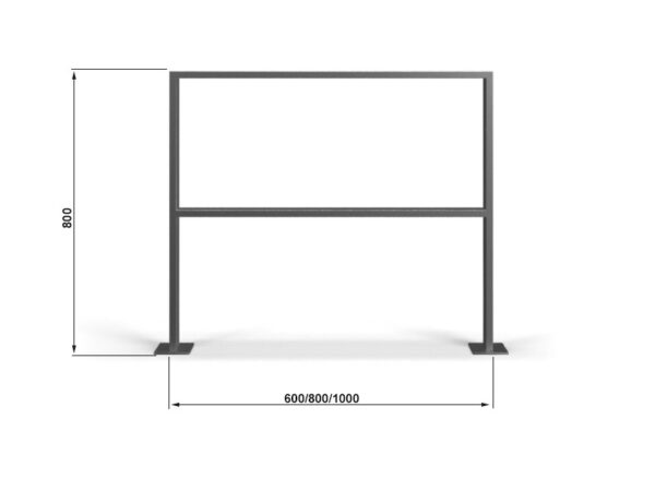 Stojak rowerowy U-35 | Profil 80x20mm